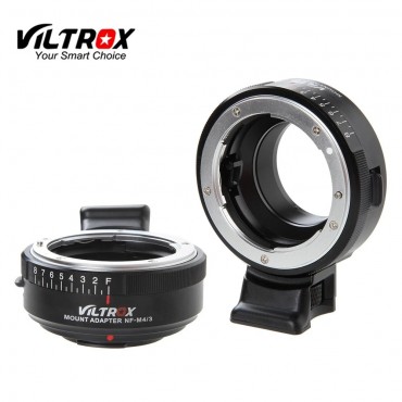 Viltrox NF-M4/3 Manuelle Fokus Objektiv Mount Adapter w/Blende Zifferblatt für Nikon Objektiv zu M4/3 kamera GH5 GH4 GF6 GX85 GX7 G6 E-M5 E-M10