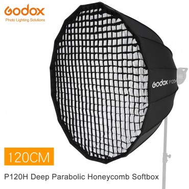 Godox Tragbare P120H 120CM Tiefe Parabolischen Honeycomb Grid Softbox Bowens Berg Studio Flash Reflektor Foto Studio Softbox