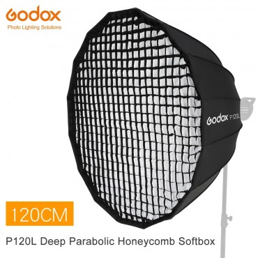 Godox Tragbare P120L 120CM Tiefe Parabolischen Honeycomb Grid Softbox Bowens Berg Studio Flash Reflektor Foto Studio Softbox
