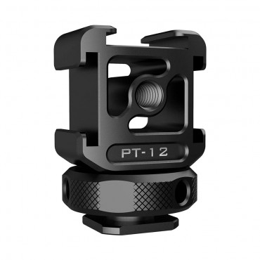 Ulanzi Triple Cold Shoe Mount Adapter Aluminiumlegierung mit 3 Kaltschuh Dual 1/4 Gewinde für Kameraverlängerung Mikrofon LED Light Magic Arm Mount