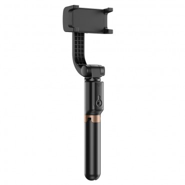 APEXEL APL-D6 4-teiliger einachsiger kardanischer Handstabilisator mit Selfie Stick Tischstativ Funktionen 360 ° Flexible Drehung mit Fernbedienung für Smartphone-Vlogging Aufnehmen von Selfie- / Gruppenfotos / bewegten Videos