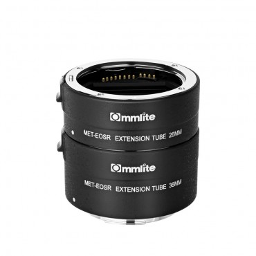 Commlite CM-MET-EOS R Automatische Makro-Verlängerungsröhre Kompatibel mit Canon EOS R Mount Kameras und Objektiven