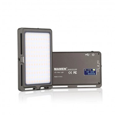 MAMEN LED-120B Ultradünne LED-Videolampe Dimmbare 3000K-6500K 120-teilige LEDs CRI95 Eingebauter Akku