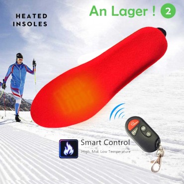 1800mah Elektrischen Heizung Einlegesohlen Mit Fernbedienung Winter Warm Beheizte Einlegesohlen Sport Schuhe Pads Für Skifahren Jagd