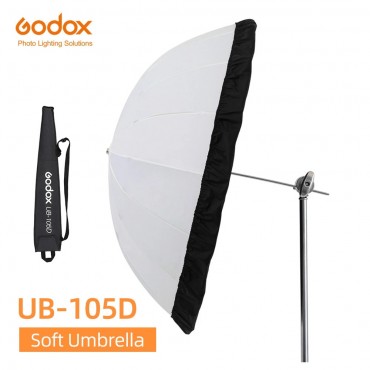 Godox UB-105D 105cm Weiß Parabolischen Reflektierende Transparent Weiche Umbrella Studio Licht Regenschirm mit Schwarz Silber Diffusor Abdeckung