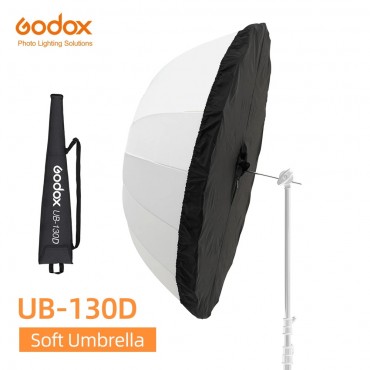 Godox UB-130D 130cm Weiß Parabolischen Reflektierende Transparent Weiche Umbrella Studio Licht Regenschirm mit Schwarz Silber Diffusor Abdeckung