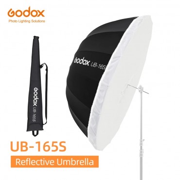 Godox UB-165S 65 zoll 165cm Parabolischen Schwarz Reflektierende Regenschirm Studio Licht Regenschirm mit Schwarz Silber Diffusor Abdeckung Tuch