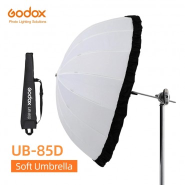 Godox UB-85D 85cm Weiß Parabolischen Reflektierende Transparent Weiche Umbrella Studio Licht Regenschirm mit Schwarz Silber Diffusor Abdeckung