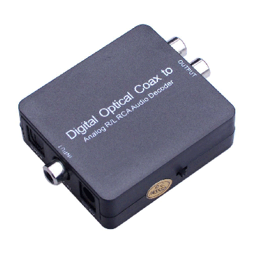 BK-Y1 Digital Optical Coax to Analog R/L RCA Audio Decoder