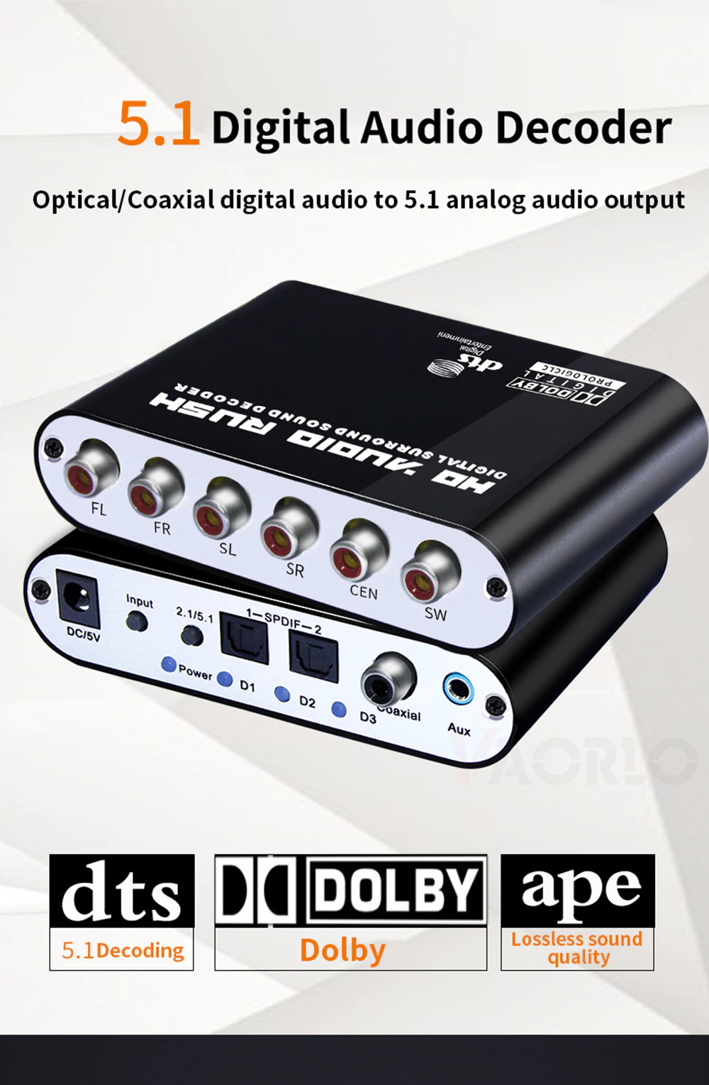 Digital 5.1 Audio Decoder Audio Adapter verst&auml;rker F&uuml;r TV